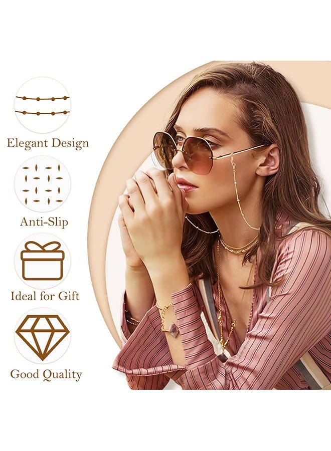 Wffo 2 PCS Metal Glasses Chains for Men Women, Eyewear Strap Holders Hanging Neck Rope Lanyard Eyeglasses Accessory (Gold/Silver) - Image 5