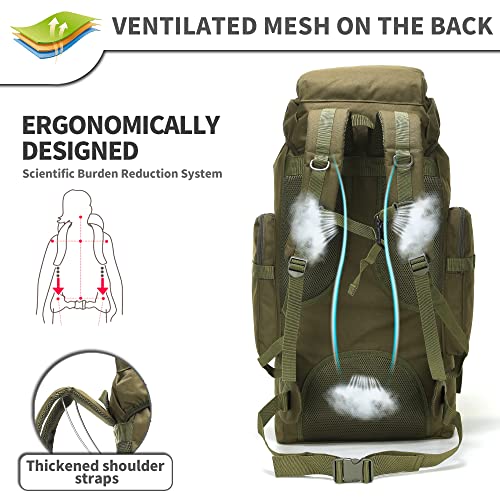 King'sGuard 70L Camping Hiking Backpack Tactical Backpack Military Molle Rucksack Backpack for Outdoor - Image 3