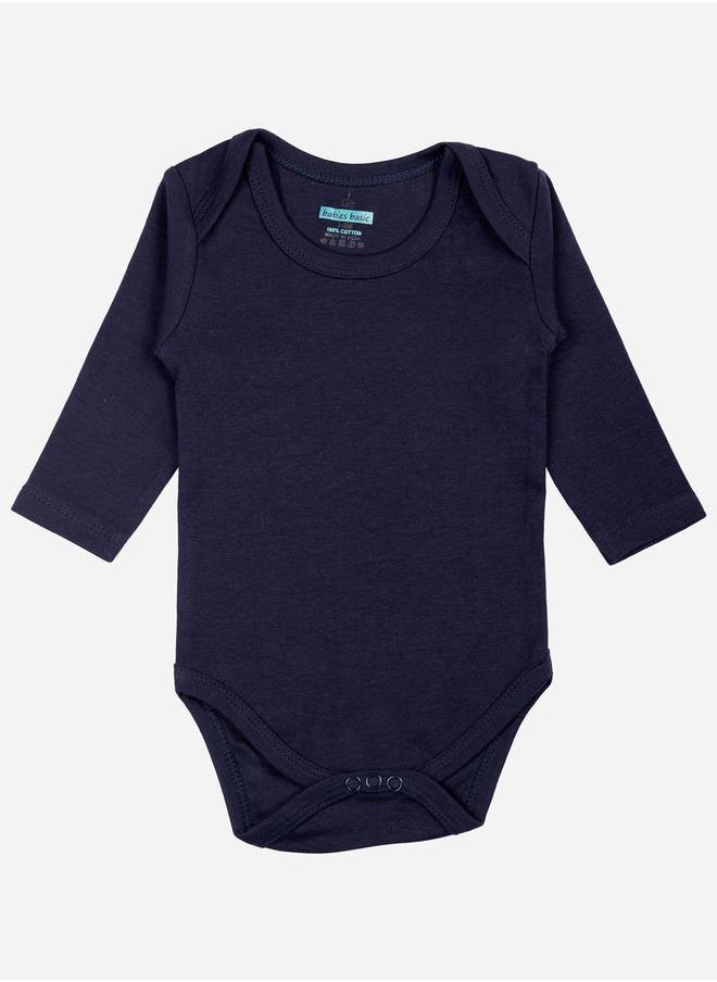 Babies Basic Pack of 3 - Solid Long Sleeves Bodysuit by Styli  - Image 4