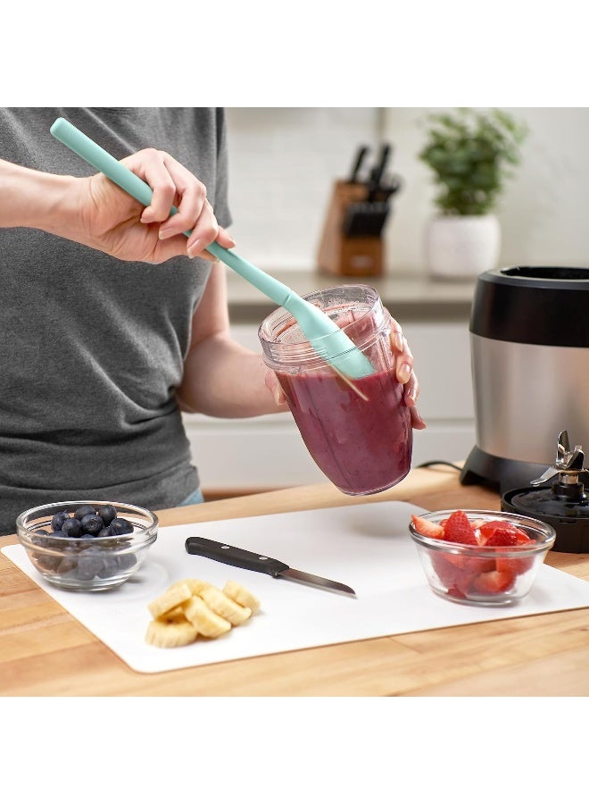 Tovolo Flex Core All Silicone Blender Spatula Light Aqua - Image 2