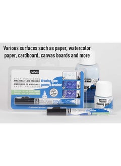 Pebeo Easy Peel Liquid Latex Masking Fluid Drawing Gum Dries Quickly For Ink Watercolor Gouache Painting & Illustration Fine Arts & Crafts Supplies 250Ml Bottle  - Image 2