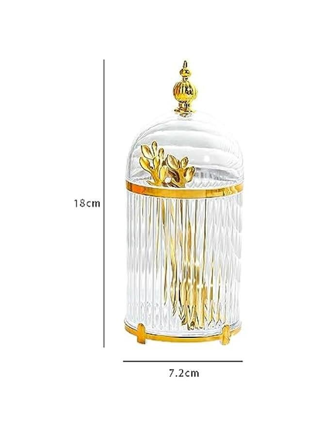Fruit Fork Holder, Coffee Spoon Dessert Fork Holder with 5 Fork, Modern Coffee Spoon Holder Cup, Utensil Holder for Kitchen Counter,Coffee Bar, Clear  - Image 3