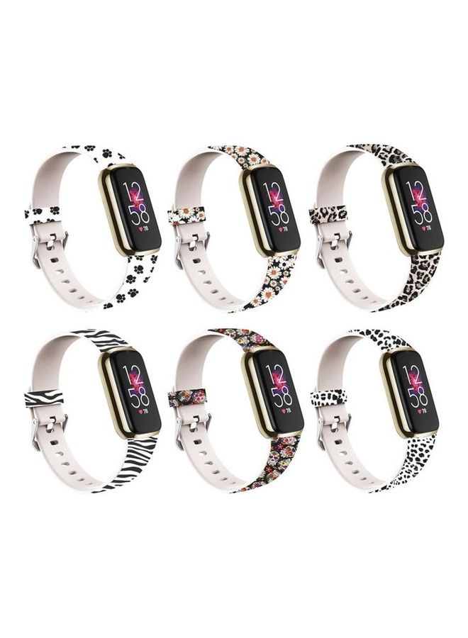 NIBEMINENT Luxe Special Edition Printing Silicone Replacement Strap Watchband For Fitbit Multicolour  - Image 4
