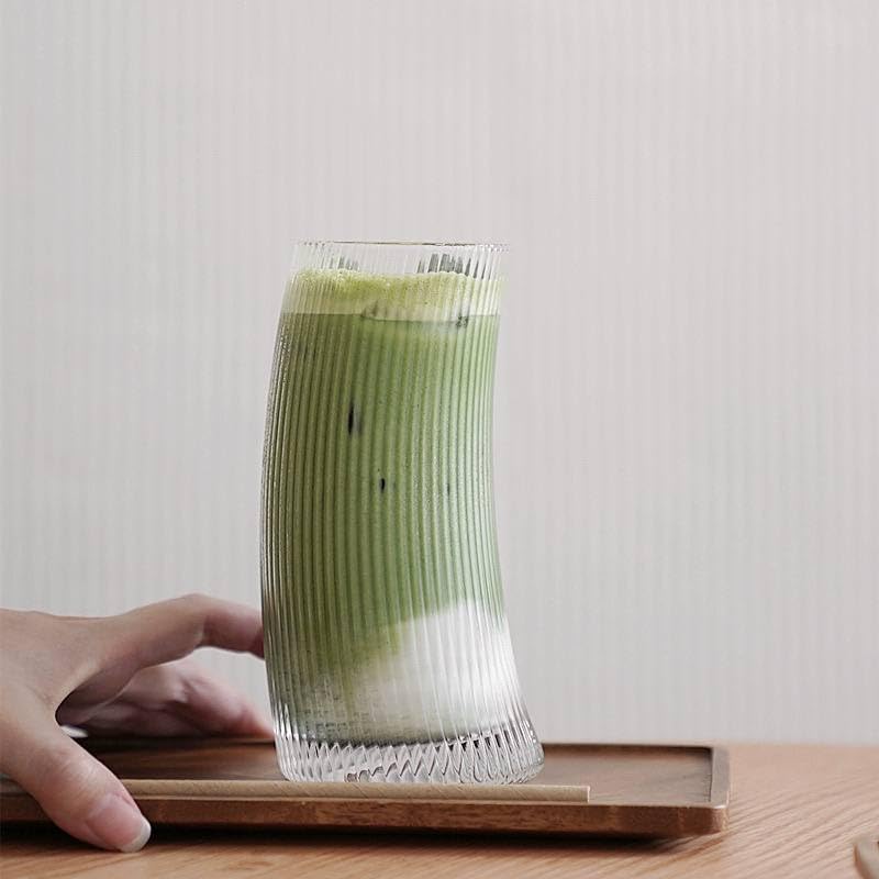 Banana Pattern Glass Tumbler - Set of 6 BPA Free Borosilicate Glass Thermal Cup for Coffee, Juice, Smoothie, Hot Water for Ice Making - Image 3