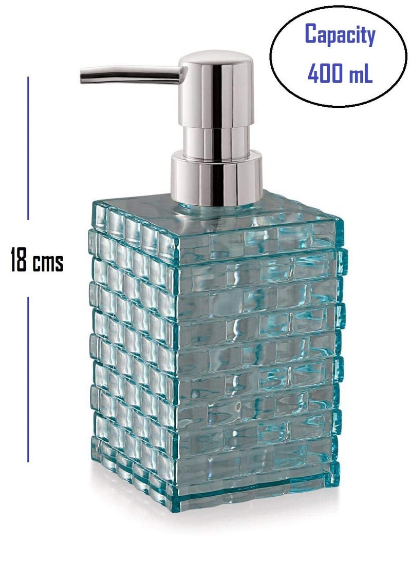 Nimbose® Empty Plastic Bottle for Sanitizer, Hand-wash, Lotion, Oil & Liquid Soap Dispenser (Capacity:400 mL, Qty:1, Greenish Blue) - Image 2