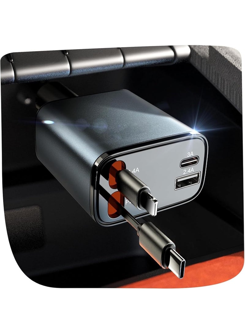 شاحن سيارة من النوع C متوافق مع iPhone 16، مزود بمحول شحن سريع قابل للتمديد لشحن مريح وسريع وفعال. هدية مثالية للجنسين، متوافقة مع أجهزة Apple iPhone 16e/15/14/13 Pro Max Plus و Samsung Galaxy و Android. - Image 1
