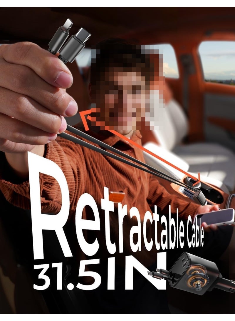 شاحن سيارة من النوع C متوافق مع iPhone 16، مزود بمحول شحن سريع قابل للتمديد لشحن مريح وسريع وفعال. هدية مثالية للجنسين، متوافقة مع أجهزة Apple iPhone 16e/15/14/13 Pro Max Plus و Samsung Galaxy و Android. - Image 3