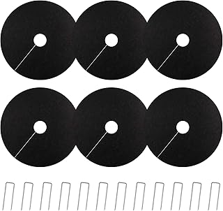 YBB YBB Tree Weed Barrier Mat, Non-Woven Degradable Garden Weed Barrier Landscape Fabric Mulch Ring Tree Protector with  - Image 1