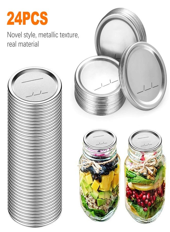 CoguZed 24-Pack 70 MM Regular Mouth Canning Jar Lids - Leak Proof & Airtight Seal Split-Type Metal Lids, Suitable for Ball & Kerr Jars, Food Grade Material - Image 4