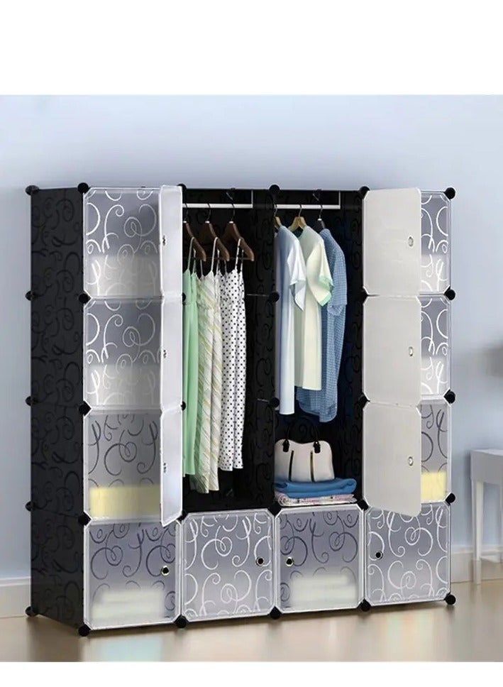 Generic 16 Cubes Diy Wardrobe Storage Black  - Image 1