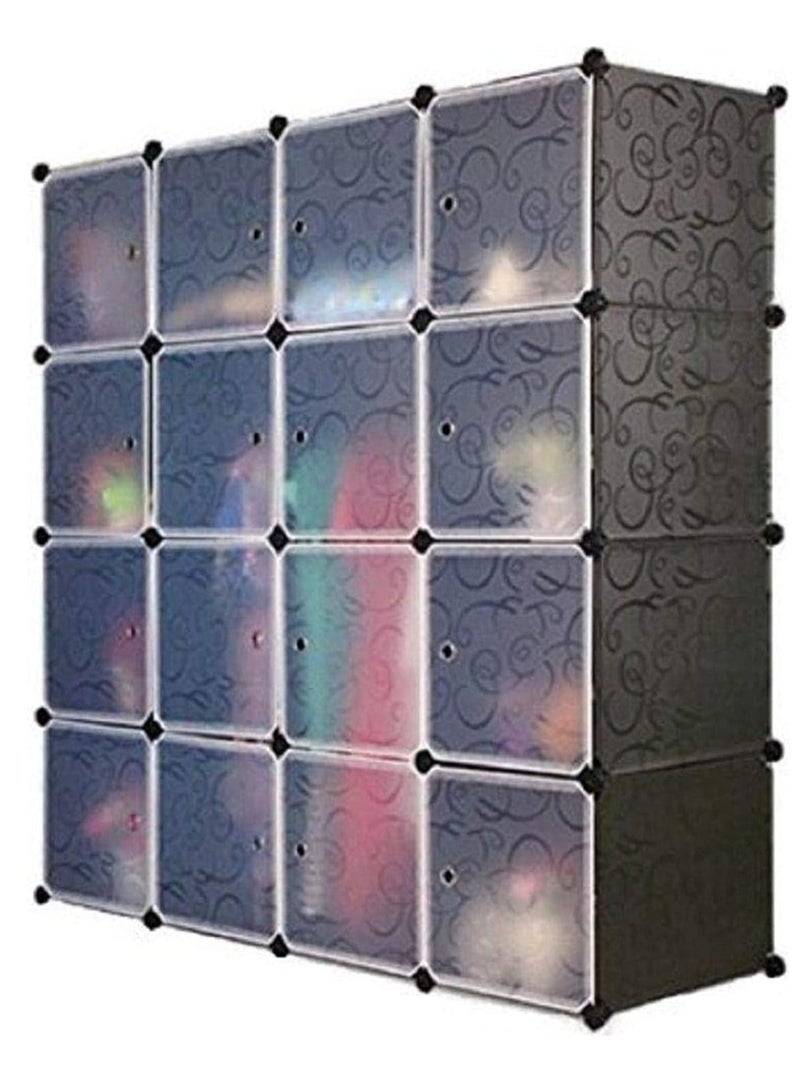 Generic 16 Cubes Diy Wardrobe Storage Black  - Image 3