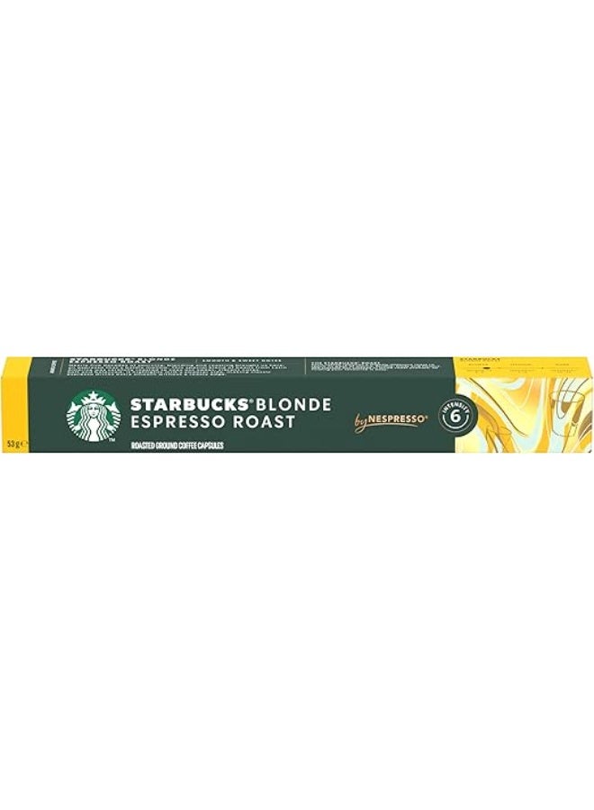 Starbucks Blonde Espresso Roast Nespresso-Compatible Coffee Capsules 10 pcs - Image 2