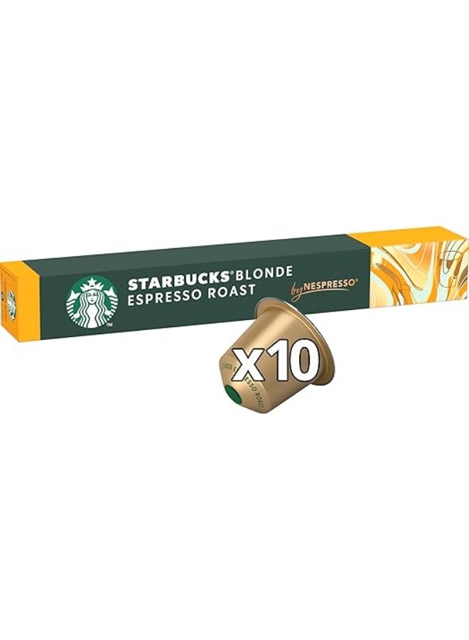 Starbucks Blonde Espresso Roast Nespresso-Compatible Coffee Capsules 10 pcs - Image 3