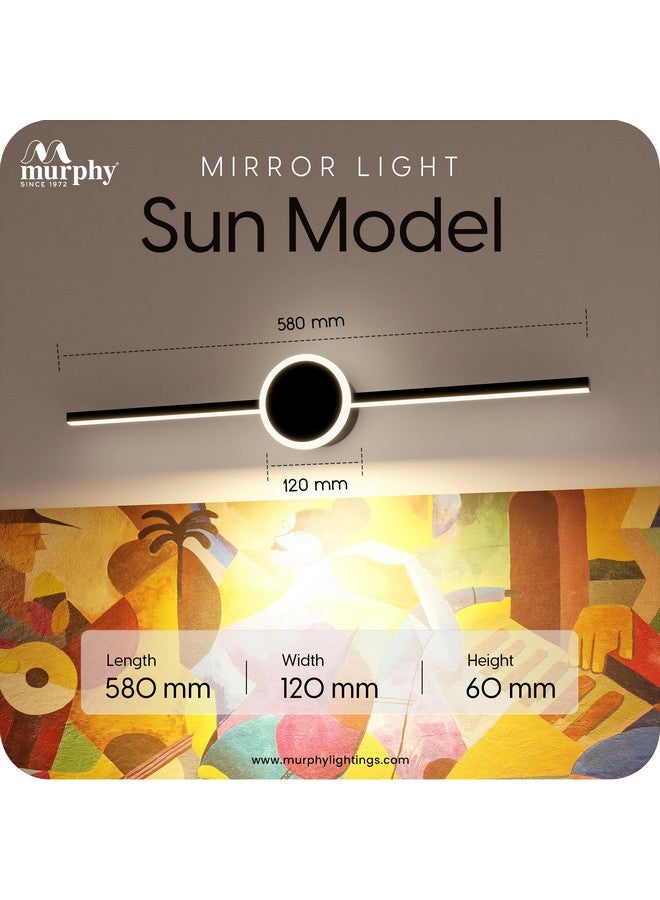 MURPHY Murphy Sun 16+2W LED Picture Frame & Dressing Table Light - Black Finish, 3-Color Dimmable (White, Warm White, Natural White) - Pack of 2  - Image 5