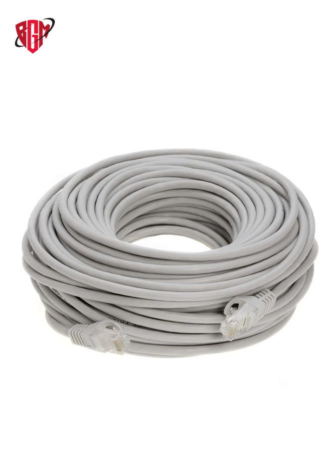 بي جي إم 25M Ethernet Cable CAT6 Cable Network Cable SPEED SPEED RJ45 Ethernet تصحيح كابل متوافق مع الكمبيوتر المحمول ، الكمبيوتر الشخصي ، PS5 ، PS4 ، التلفزيون ، المودم ، جهاز التوجيه وتبديل أبيض  - Image 1