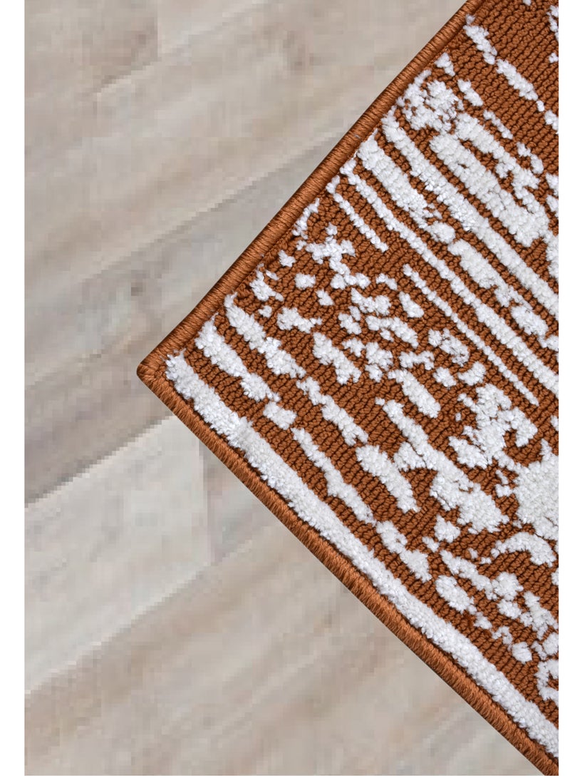 Museum-Ivory-Copper-150X230 cm anti skid Machine Made Thick Indian Rug - Image 3