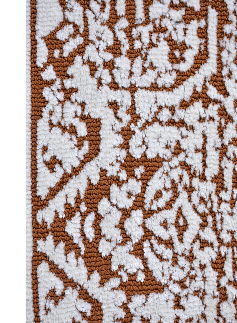 Museum-Ivory-Copper-150X230 cm anti skid Machine Made Thick Indian Rug - Image 4