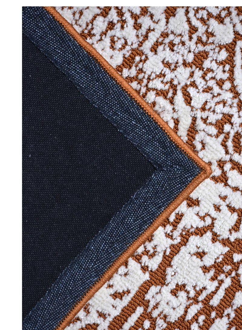 Museum-Ivory-Copper-150X230 cm anti skid Machine Made Thick Indian Rug - Image 5