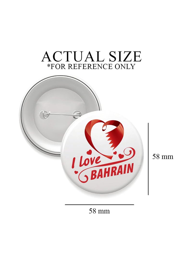 PRINTSHOP4ME Bahrain Button Badge For Men And Women–Versatile Accessory For Backpacks,Jackets,Or Hats-Round Pin-Back Button Badge-Perfect For Adults And Kids - Image 2