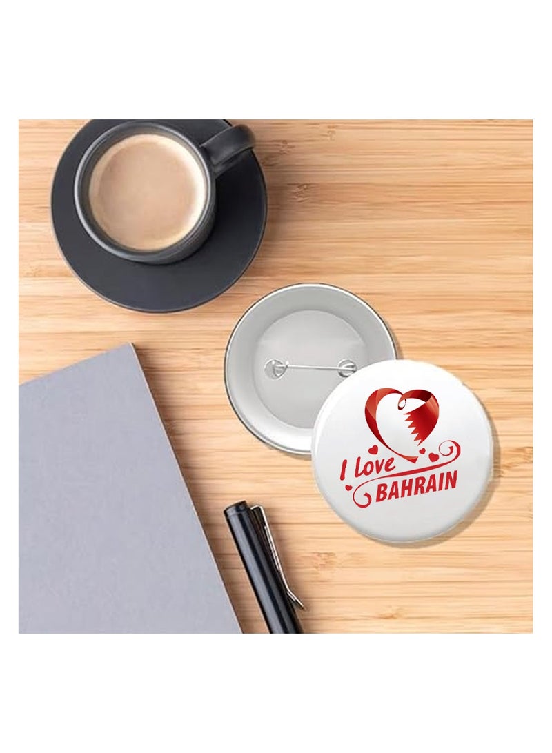 PRINTSHOP4ME Bahrain Button Badge For Men And Women–Versatile Accessory For Backpacks,Jackets,Or Hats-Round Pin-Back Button Badge-Perfect For Adults And Kids - Image 4