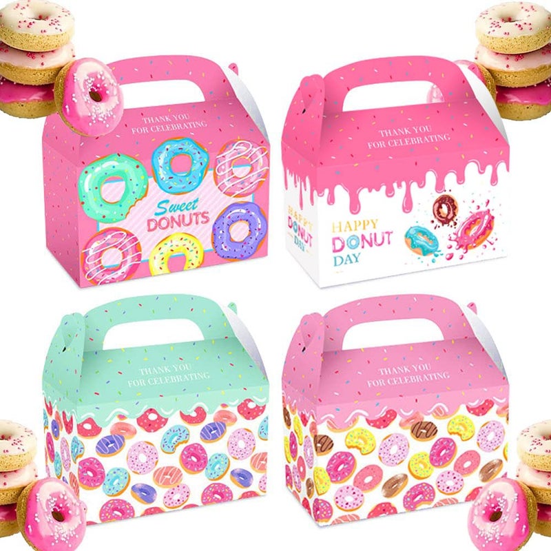 Roaring Good Time Donut Party Favor Candy Bags12 PCS Sweet Party Favor Candy and Goodie Bag Donut Goodie Bags for Kids Birthday Party Supplies Sweet one two Birthday Party Decorations
