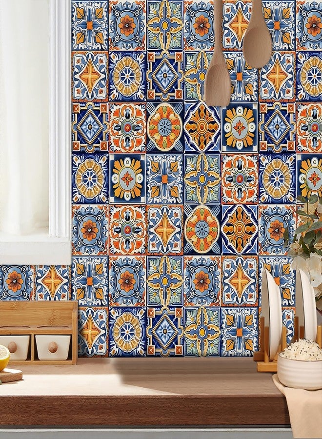 Jacklove 25 PCS Moroccan Tile Stickers - 4x4 Inch (10x10 cm) Waterproof & Oil-Proof Removable Decals for DIY Bathroom & Kitchen Backsplash Mural Decoration(TS-006) - Image 5
