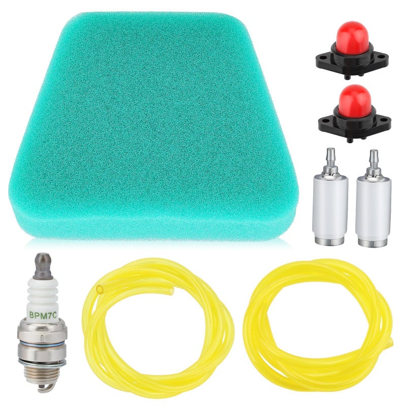 Panari 530037793 Air Filter for Poulan Wild Thing 220 260 1950 2050 2055 2075 2150 2375 2450 2550 Craftsman Chainsaw Parts with Primer Bulb Spark Plug Fuel Line Kit