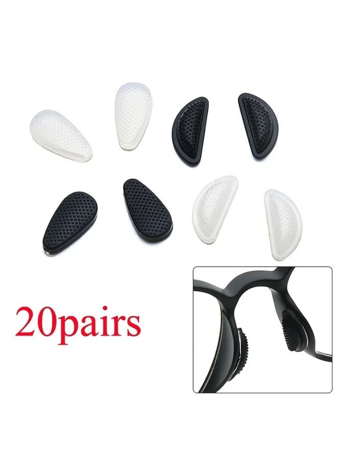 White Soft D Shaped Airbag Eyeglass Nose Pads 40pcs Comfortable Breathable Anti Slip - Image 2