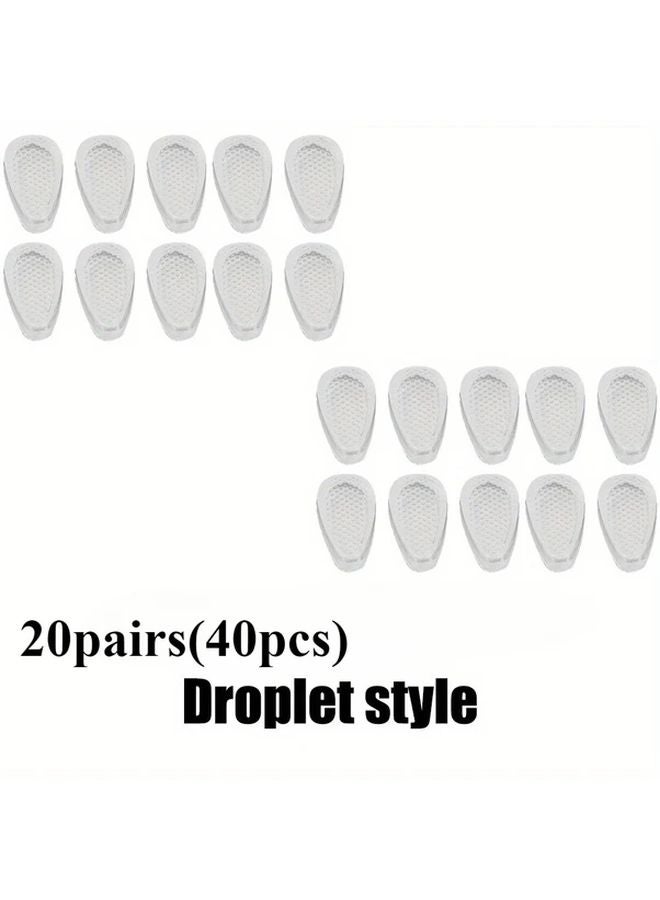White Soft D Shaped Airbag Eyeglass Nose Pads 40pcs Comfortable Breathable Anti Slip - Image 1