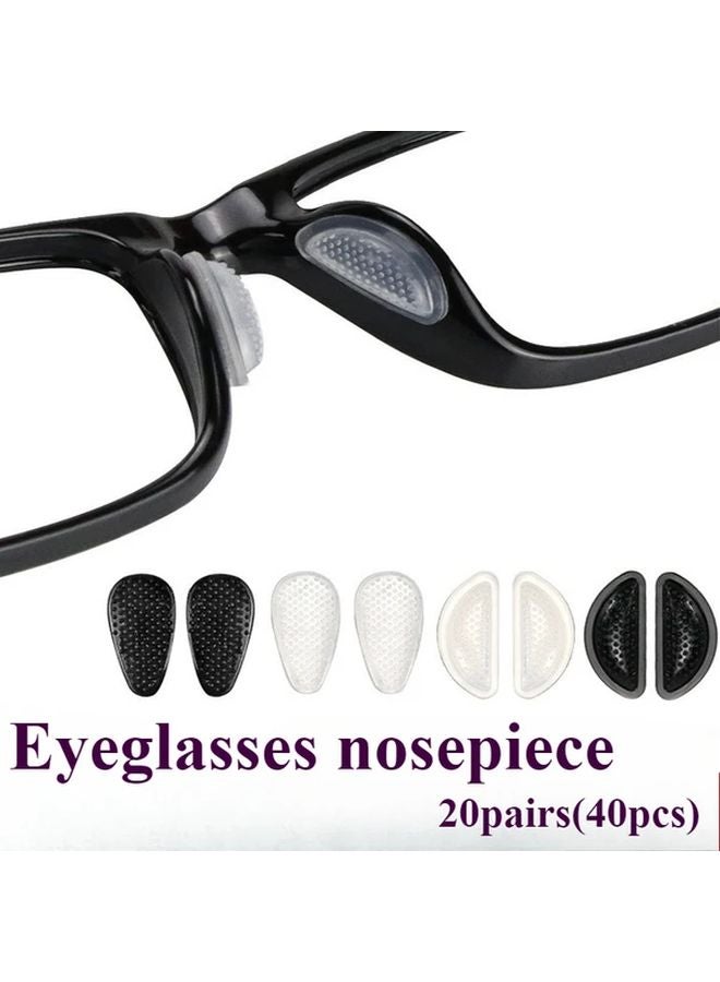 White Soft D Shaped Airbag Eyeglass Nose Pads 40pcs Comfortable Breathable Anti Slip - Image 3