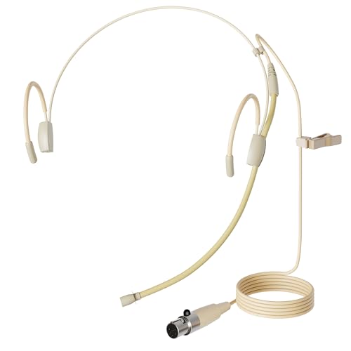 JK J K Pro Earhook Headset Headworn Omnidirectional Microphone MIC-J 060 Compatible with AKG Samson Wireless Transmitter - Mini XLR TA3F Plug - Image 1