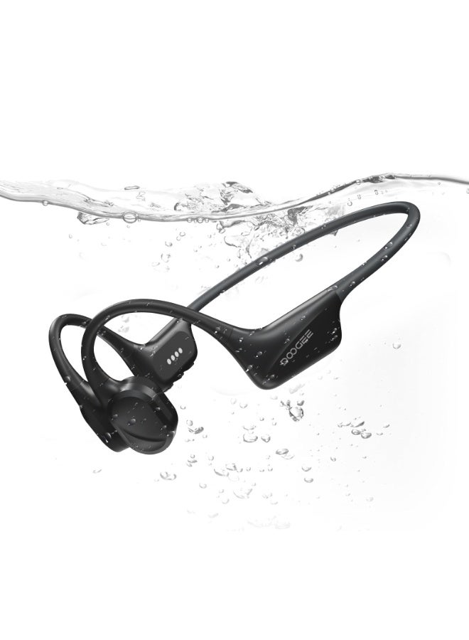 DOOGEE Bone Conduction Headphones, IP68 Waterproof Wireless Swimming Earphones Bluetooth 5.4, Skin-Friendly Silicone, 32GB MP3 Mode, Open-Back Sports Headphones for Bass - Image 1