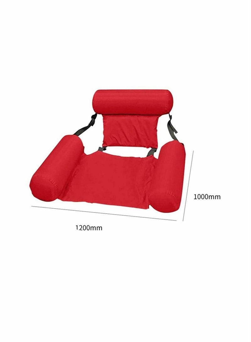 واي آند دي Swimming Floating Chair Pool Inflatable Summer Float Party Kids Adult float Bed Seat Water Pools Portable Foldable Sports Lounger Floats Adults Red - Image 5