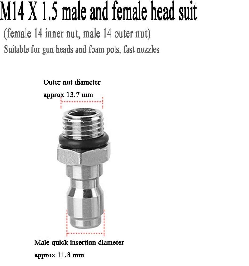 STARQ 1/4 Quick Connector QC MALE PLUG For Pressure Washer Fittings Male Threaded - Image 2