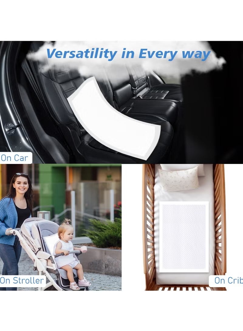 سجادة تغيير الحفاضات باللون الأبيض للاستعمال لمرة واحدة، عبوة من 30 قطعة للطفل مقاس 60 سم × 45 سم - Image 4