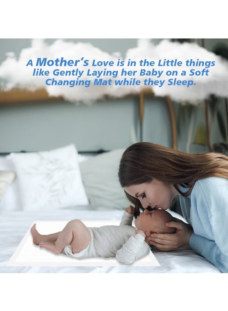 سجادة تغيير الحفاضات باللون الأبيض للاستعمال لمرة واحدة، عبوة من 30 قطعة للطفل مقاس 60 سم × 45 سم - Image 5