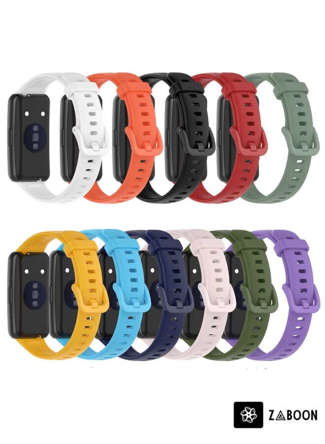 Zaboon Huawei Band 7 Solid Color Silicone Watch Band - Image 4