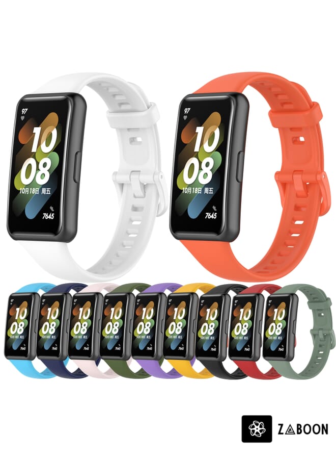 Zaboon Huawei Band 7 Solid Color Silicone Watch Band - Image 3