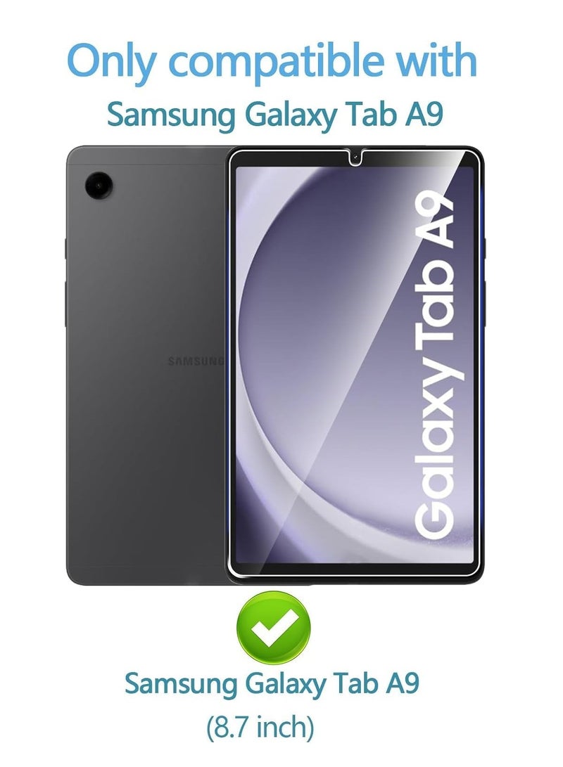 DUSALA 2 Pack Tempered Glass for Samsung Galaxy Tab A9 2023 Screen Protectors No Bubbles 9H Hardness Scratch Resistant Protector Film Tempered Glass Film For Samsung Galaxy Tab A9 - Image 2