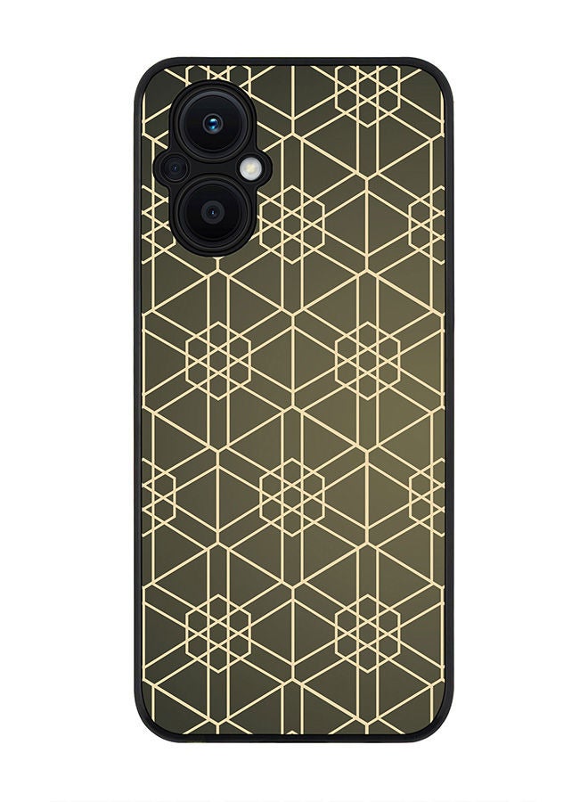 Stylizedd Rugged Black edge case for Oppo Reno7 Z  Slim fit Soft Case Flexible Rubber Edges Anti Drop TPU Gel Thin Cover - Hexarab - Image 1