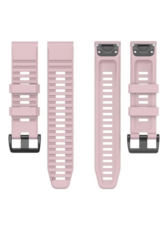 NIBEMINENT Quick Release Official Texture Wrist Strap For Garmin Fenix 6 22mm Rose Pink - Image 5