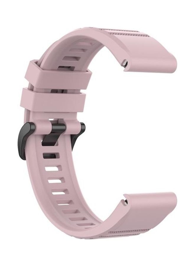 NIBEMINENT Quick Release Official Texture Wrist Strap For Garmin Fenix 6 22mm Rose Pink - Image 4
