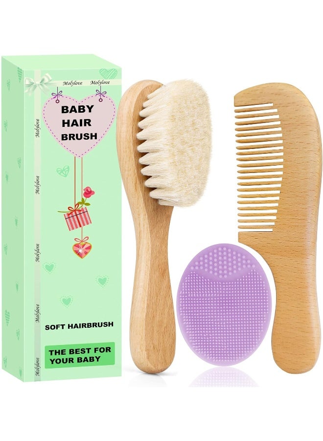 Molylove Baby Hair Brush and Comb Set for Newborns & Toddlers - Image 1