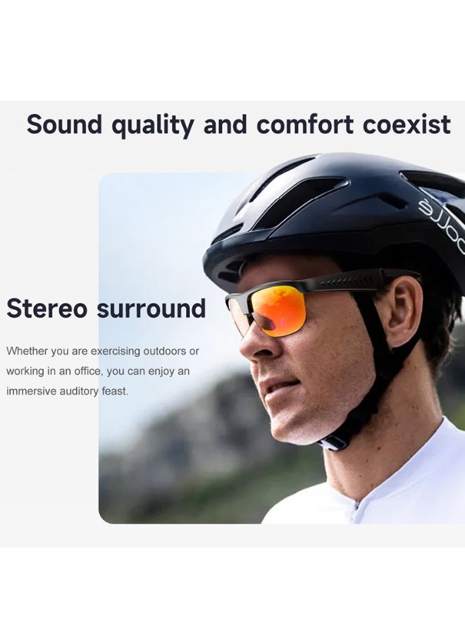 Domars Smart Bluetooth Glasses,Open-Ear Sound Mic & Speakers,AI translation,Sport Action Glasses Motorcycle Riding Portable Wearable Eye Glasses for Cycling, Driving, Hunting, Hiking, Fishing Unisex (Silver Lenses) - Image 4