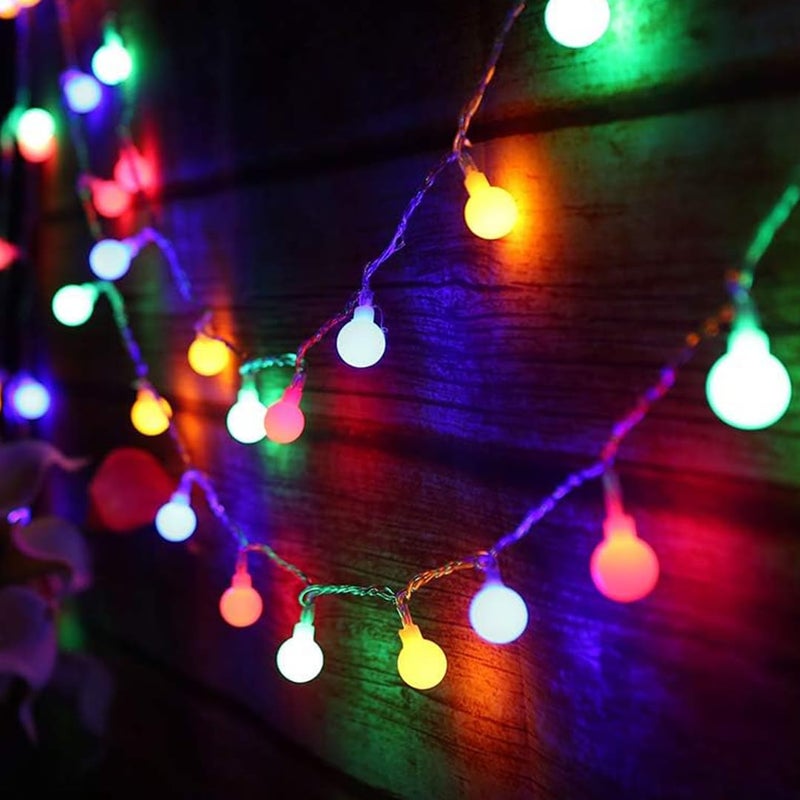 fizzytech أضواء خيط كرات الفقاعات البلاستيكية لتزيين المنزل لعيد ديوالي لحفلة عيد الميلاد عيد ديوالي نافراتري هدية عيد الحب إضاءة تزيين المنزل 15 كرة LED متعددة - Image 1