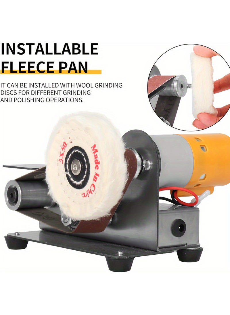 EzzySo - Mini Belt Sanding Machine 7 Speed Adjustable Bench Belt Sander Portable Sanding Machine Kit For Metal Wood DIY Handcraft Tool Sharpening - Image 1