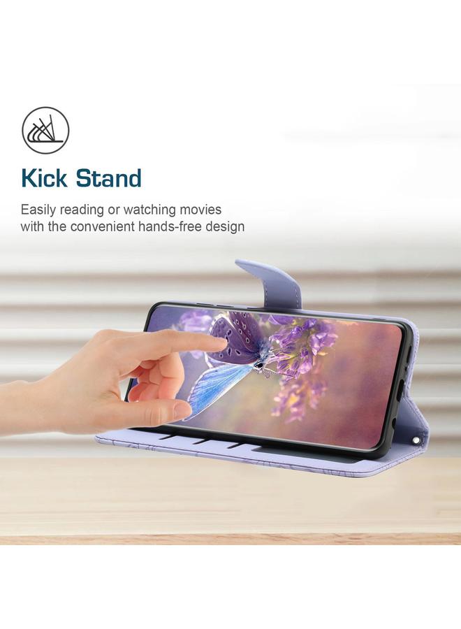 اس-توب جراب لهاتف Realme 10 5G HT03، جراب هاتف جلدي قابل للطي منقوش عليه فراشة - Image 4