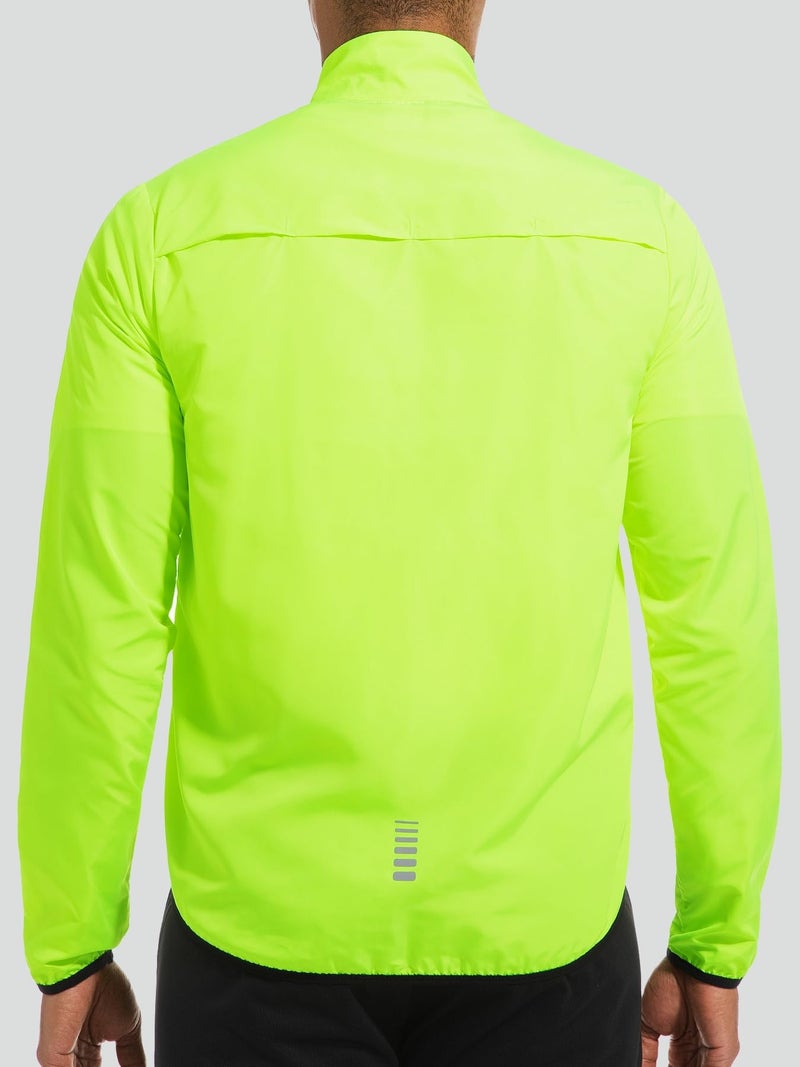 qualidyne Men's Lightweight Cycling Windbreaker Jacket, Windproof, Water-Resistant (Light Rain), Reflective, 2 Zip Pockets - Image 2