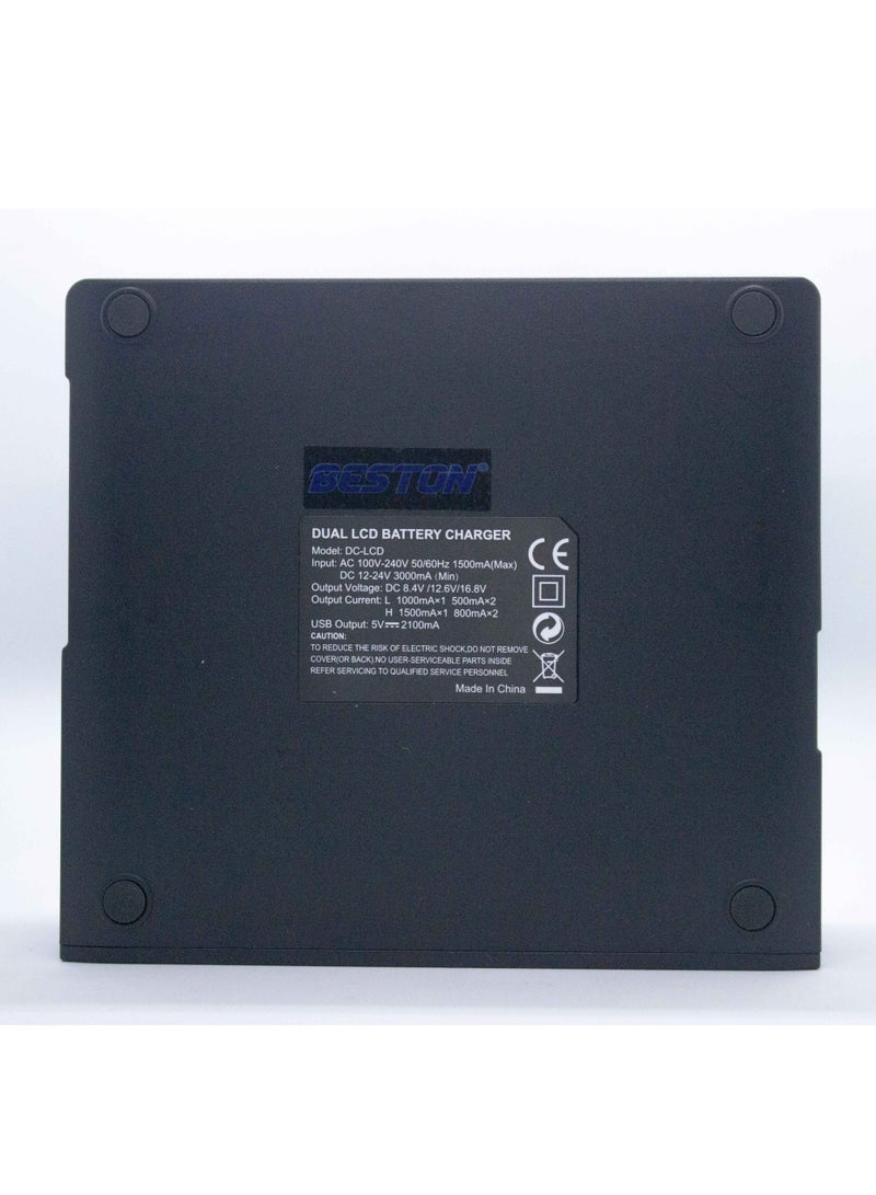 BESTON Dual Battery Charger with USB Port for Canon LP-E19 - Image 4