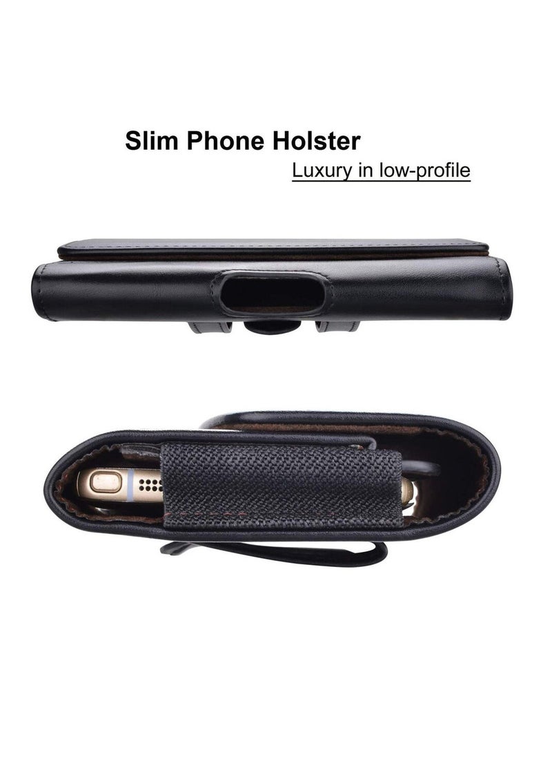 Generic - Case Men's Horizontal Flip-up Belt Wear Multi-Function Card Hanging Waist Leather Case - Image 1